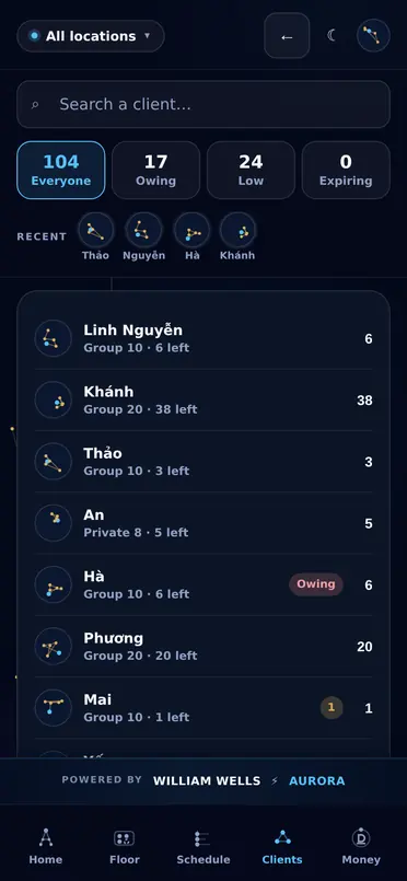 One client list, every branch